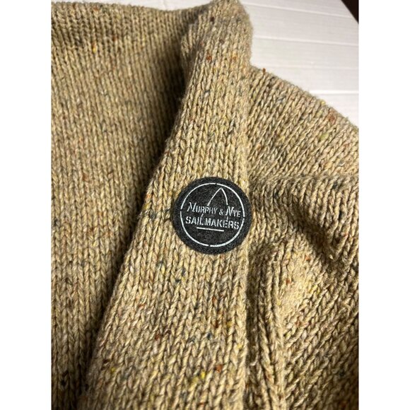 Murphy & Nye Sailmakers Beige Wool Blend Zip-Up Sweater XL Mens Made In Italy - Picture 6 of 14